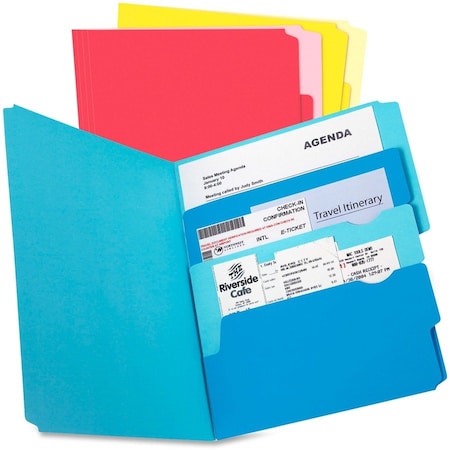 Tops Business Forms Pendaflex, DIVIDE IT UP FILE FOLDERS, 1/2-CUT TABS, LETTER SIZE, ASSORTED, 24PK 10772