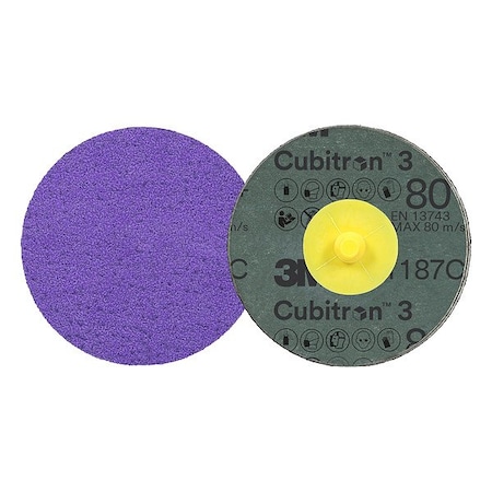 3M Cubitron Quick-Change Disc, Ceramic, 4 in Dia., PK25 7100332089