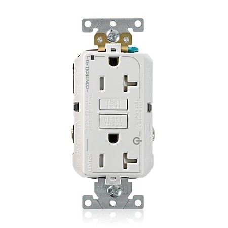 Leviton Plugs&Rcptcls, 20A, 125VAC, Wht, Polycarb G5362-2TW