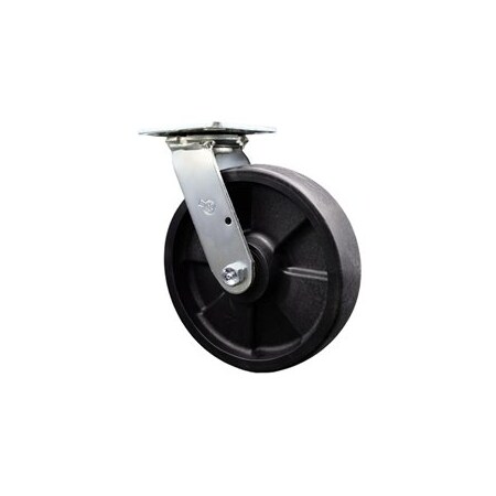 Service Caster 8 Inch Stainless Steel Glass Filled Nylon Wheel Swivel Caster with Ball Bearing SCC-SS30S820-GFNB