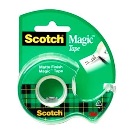 Scotch Magic 105 Office Tape, 300 in L, 3/4 in W, Plastic Backing 24414