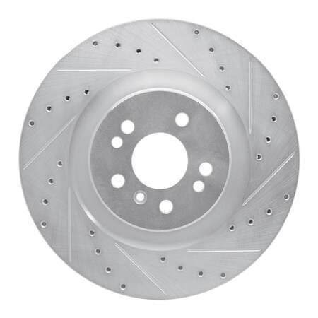 Dynamic Friction Co DFC Brake Rotor - Drilled and Slotted - Silver 631-63130R