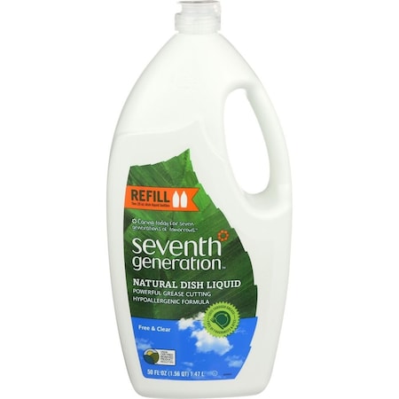 Seventh Generation Free and Clear Dish Liquid, 50 Fluid Ounce, 3PK 45151