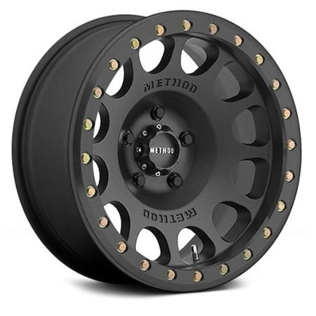 Method Race Wheels 17 x 8.5 in. Beadlock Raw Machined Wheel, Matte Black MRWMR10578560500B