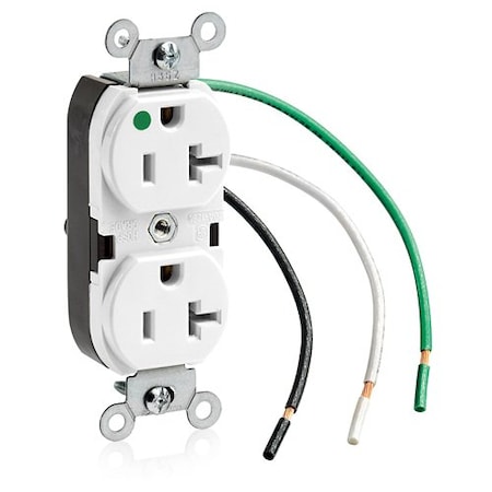Leviton Duplex Receptacle/Oultet, 20 Amp 8300-LW