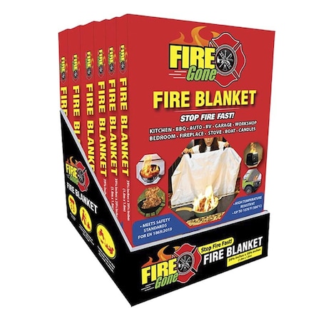 Fire Gone Fire Gone Fire Blanket 40x40, PK6 FGB6-7109