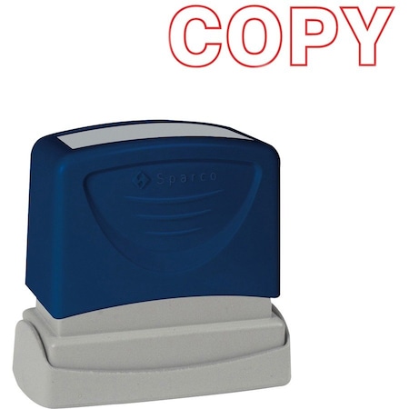 Sparco Pre-Inked Message Stamp, COPY, 1-3/4 x 5/8, Red 60014