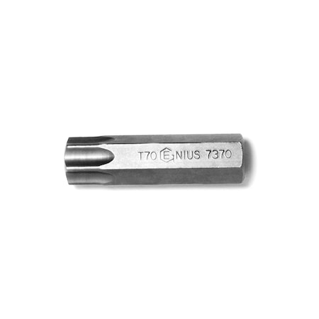 Genius Tools 14mm Hex Shank, T-70 Tamperproof Star Bit 56mmL 7370