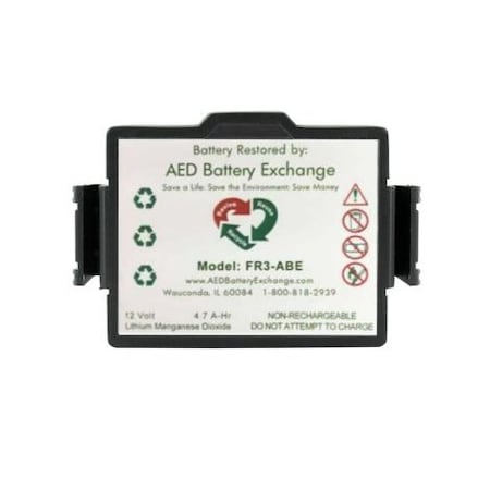 Generic Battery, Plastic, 2 in L, 5 in W, Black FR3-ABE
