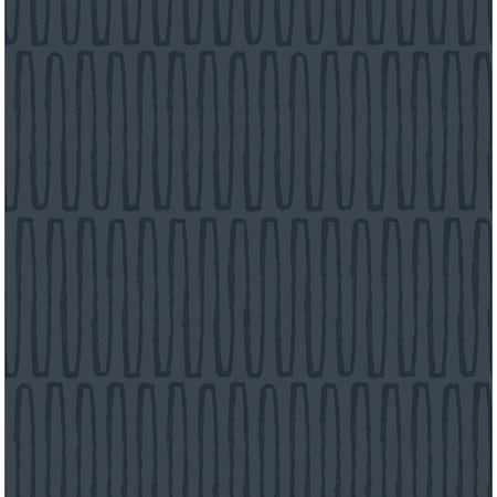 A-Street Prints Lars Navy Retro Wave Wallpaper 4066-26502