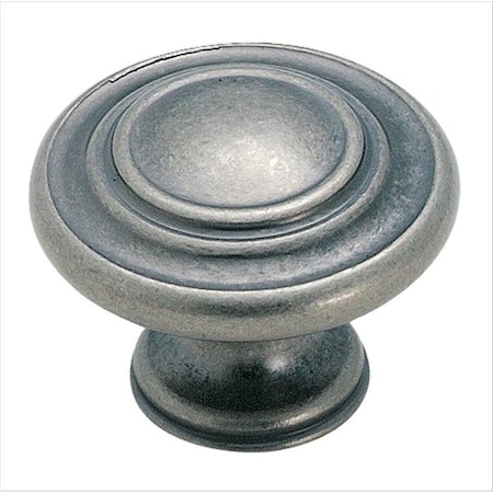 Amerock Inspirations 1-5/16 in 33 mm Diameter Weathered Nickel Cabinet Knob BP1586WN