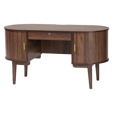 Baxton Studio Hayes Mid-Century Modern Writing Desk 268-14658-ZORO