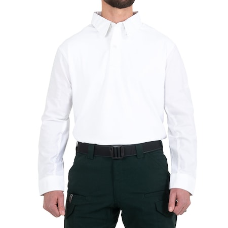 First Tactical Long Sleeve Shirt, 35% Cotton, 65% Polyester, Button, 0 Pocket(s), White, XS 111015