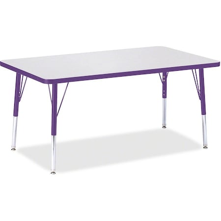 Jonti-Craft Berries Rectangle Activity Table, 30 in. x 48 in., E-height, Freckled Gray/Purple/Gray 6473JCE004