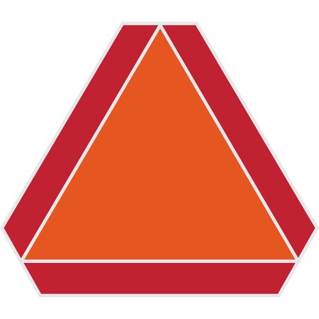 Hillman English Orange/Red Slow Moving Vehicle Sign 14 in. H X 16 in. W 840628
