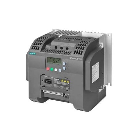 Siemens SINAMICS V20 380-480 V 3 AC -15/+10% 47-63Hz rated power 5.5 kW with 6SL3210-5BE25-5UV0