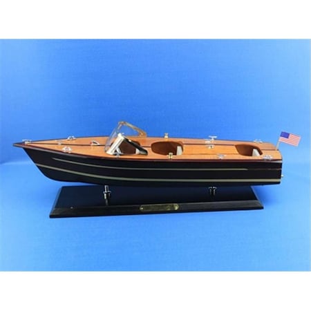Handcrafted Model Ships Chris Craft Triple Cockpit 20 in. Decorative Speed Boat Triple Cockpit-20