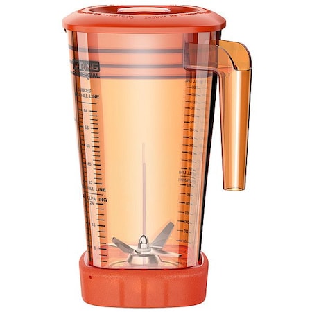 Waring Commercial BlenderContainerAssem, Orange, Copolyester Cac95-28