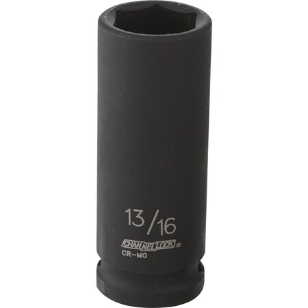 Channellock 1/2'' Drive 13/16'' 6-Point Deep Standard Impact Socket 313327
