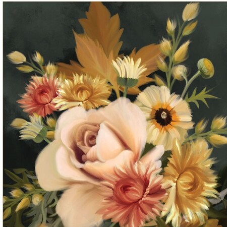 Homeroots Romantic Autumn I 2 White Framed Print Wall Art 416145