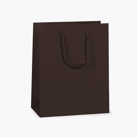 Nashville Wraps Chocolate Matte Gift Bags, Cub 8x4x10, 100PK MTCBCH