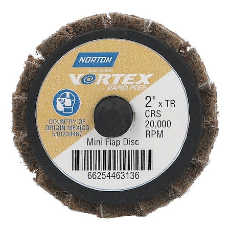 Norton Abrasives Flap Disc, 2 in dia., 20,000 RPM 66254463136