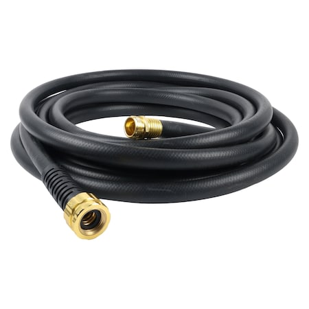 Zoro Select 5/8 in ID x 25 ft L MAXLite Water Hose, Rubber Tube, Black, Aluminum x Aluminum Fitting CELSGC58025