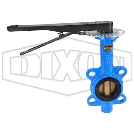 Dixon Wafer Style Butterfly Valve, 2 in Nominal, 150 lb, Ductile Iron Body, PTFE Bushing Softgoods BBFVW200