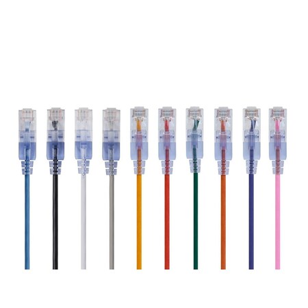 Monoprice SlimRun Cat6A Ethernet Patch Cable - Snagless RJ45_ UTP_ Pure Bare Cop 29476
