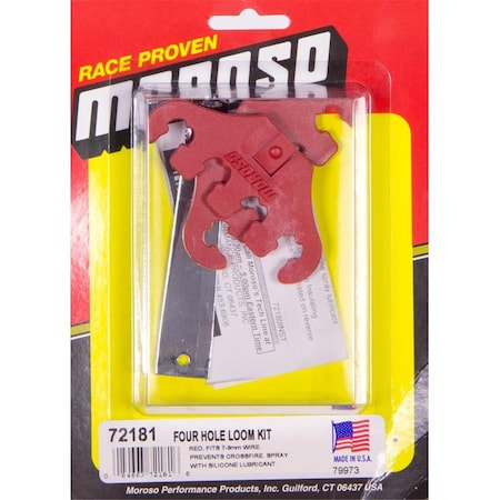 Moroso 72181 Four Hole Wire Looms, Red MOR72181