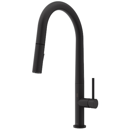 Vigo Greenwich Single-Handle Pull-Down Sprayer Kitchen Faucet with Touchless Sensor in Matte Black VG02029MBS