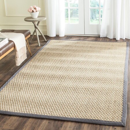 Safavieh Natural Fiber Large Rectangle Area RugNatural & Dark Grey 10 x 14 ft. NF114Q-10