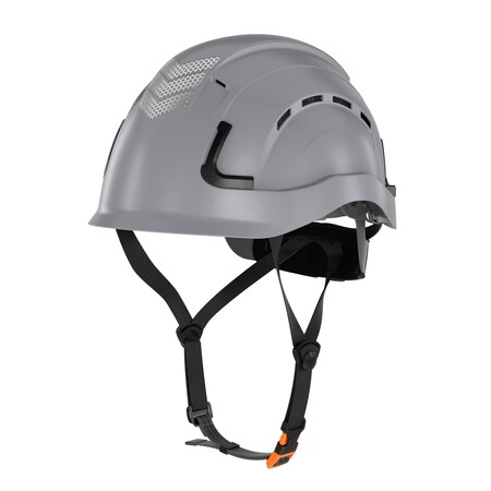 Defender Safety H2-CH Safety Helmet w/ HiViz Kit - Type 2 Class C, ANSI Z89 and EN12492 rated, Battleship Grey H2-CH-08-HV