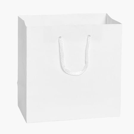 Nashville Wraps White Matte Gift Bags, Jewel 6.5x3.5x6.5, 100PK MTJBWH