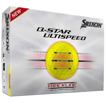 Srixon Q-Star Ultispeed TrackLine Golf Balls - Tour Yellow, 4PK 110970