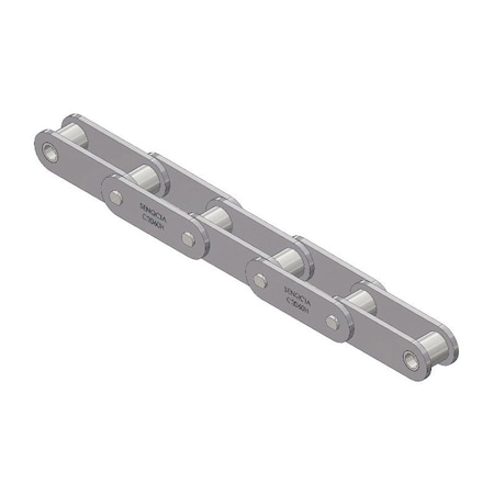 Senqcia Inspire Series SBR Conveyor Series Double Pitch Riveted Standard , 50 ft OAL, 1.5P, .469 Dia x .5 W C2060R50