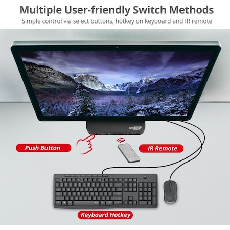 Siig 2x1 HDMI 4K HDR KVM USB 3.0 Switch CE-KV0E11-S1