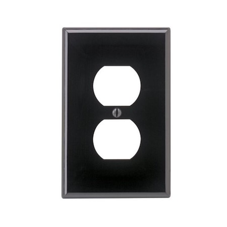 Ezgeneration 00PJ8-00E 1 Gang Black Duplex Receptacle Wall Plate EZ716488