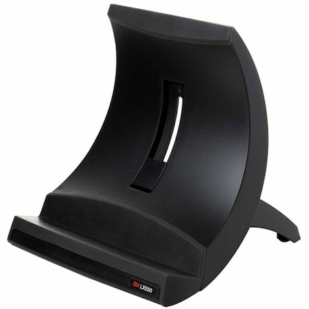 3M Vertical Notebook Computer Riser, Black/Charcoal Gray, Supports 20 lbs LX550