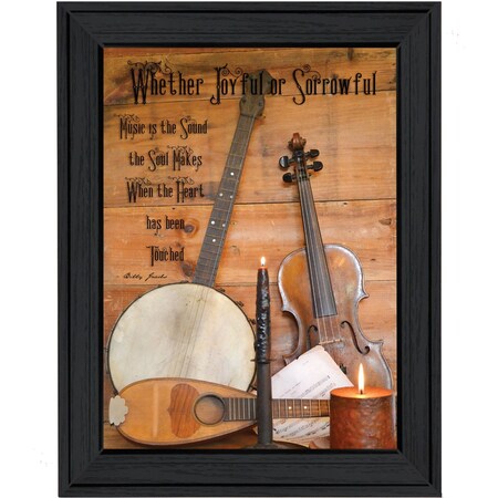 Homeroots Music 9 Black Framed Print Wall Art 404342