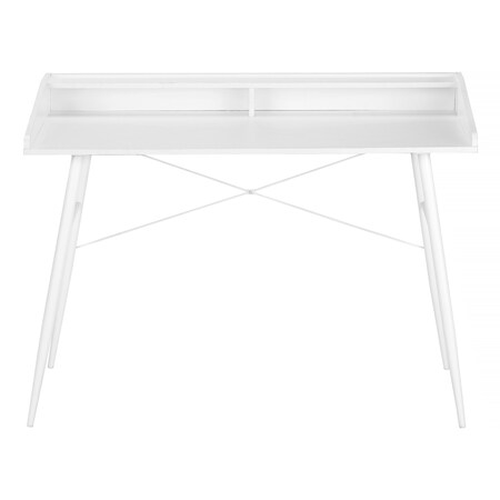 Homeroots 47" White Wood and Metal Parsons Computer Desk 489835