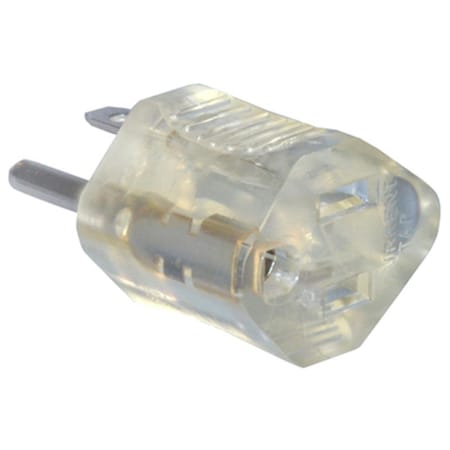 Dendesigns 09907ME 15A Clear Lighted End Grounding Adapter DE2670420