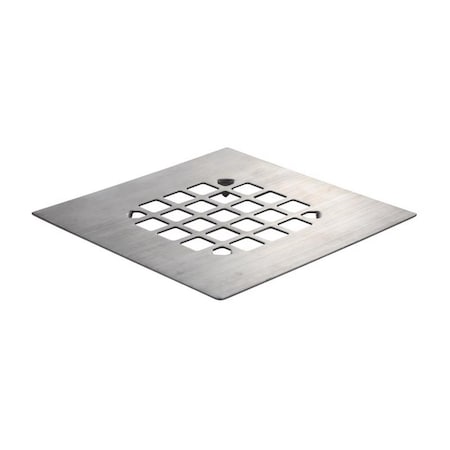 Swivel 4.25 in. Square Stainless Steel Drain Cover, Brushed Nickel SW2742325