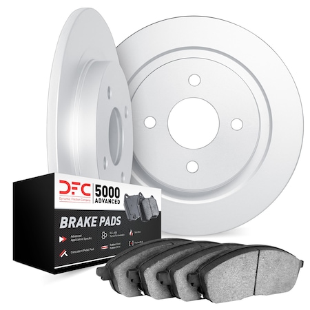 Dynamic Friction Co DFC Brake Rotor with 5000 Advanced Brake Pads 6502-14002
