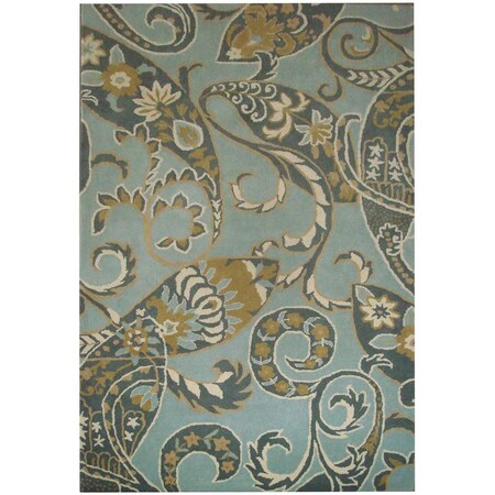 Safavieh 8 x 10 ft. Large Rectangle Contemporary Wyndham Blue and Multi Hand Tufted Rug WYD377B-8
