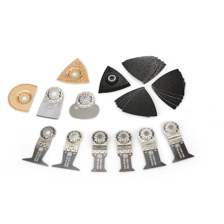 Fein Oscillating Tool BladeSet, 26pcs, W-1.375"to3.125" 35222967060