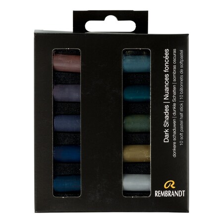 Rembrandt Soft Pastel Micro Sets, 10 Half Sticks, Dark Shades 31821008