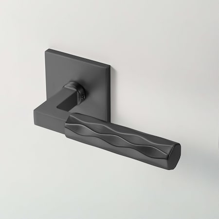 Mcbowery Hailey Matte Black Heavy Duty Modern Interior Dummy Door Handle, Square Plate and Concealed Screws 202DMMB