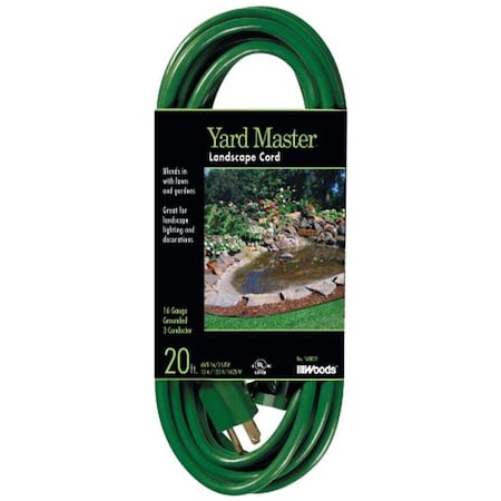 Output SJTW Extension Cord, 16 AWG, Outdoor, 16/3, 1 Outlets, Green, 20 ft OU3679027