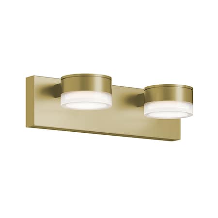 Afx Emma 16in LED Vanity Light, Light Antique Brass EMAV1604LAJUDLB